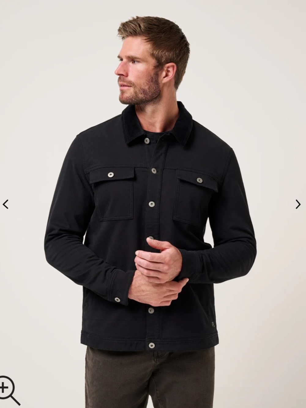 NEW Travis Mathew Cloud Denim Cord Jacket XL Black